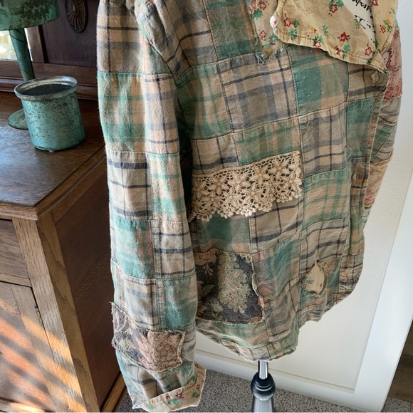 Jaded Gypsy Plaid Patchwork Blazer - Picture 10 of 10